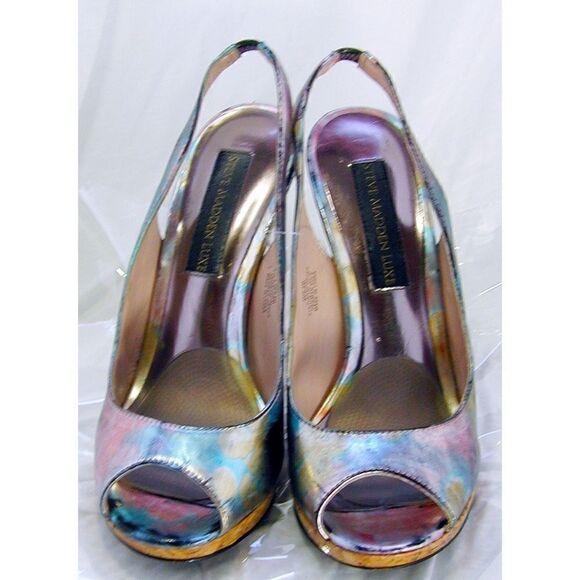 Steve MADDEN metallic Pastel slingback Heels - Picture 3 of 4